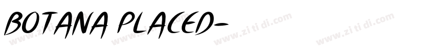 BOTANA PLACED字体转换